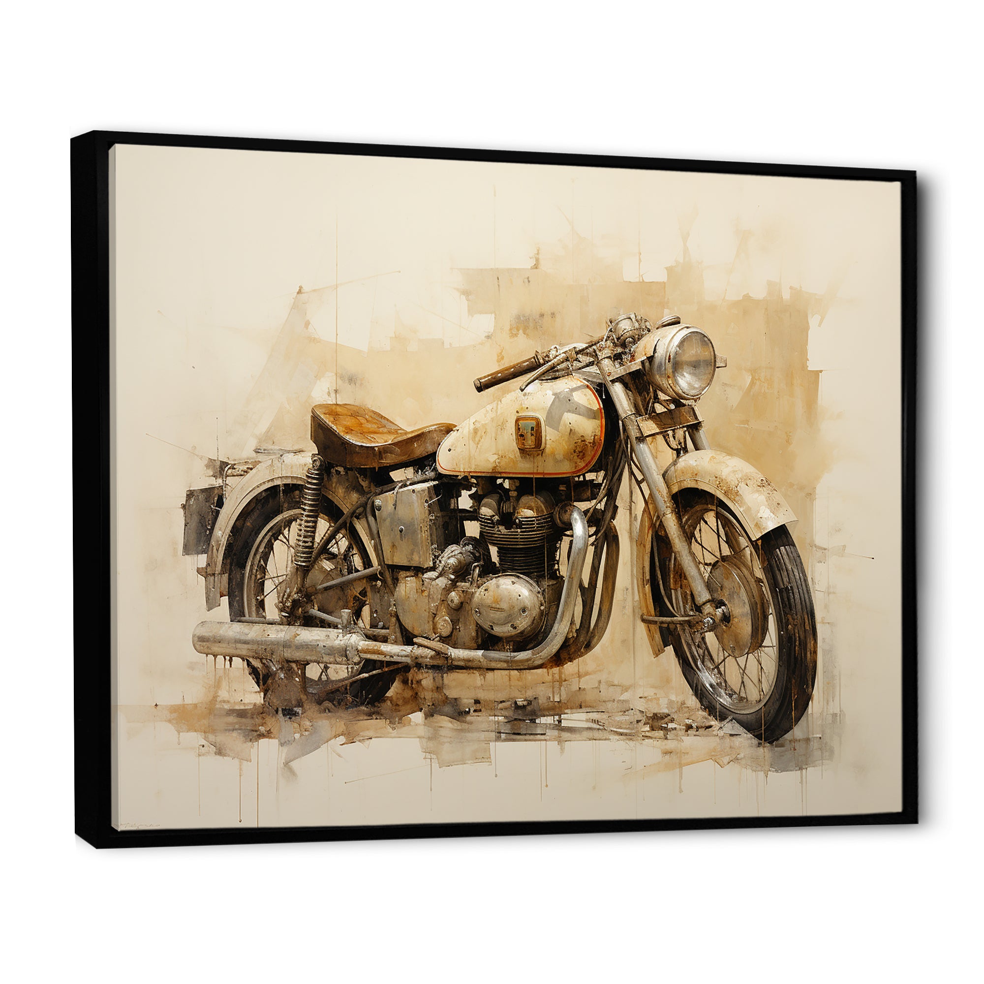 Minimalism Motorcycle - Motorcycle Canvas Wall Art