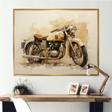 Minimalism Motorcycle - Motorcycle Canvas Wall Art