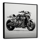 Minimalist Roadster - Motorcycle Canvas Wall Art