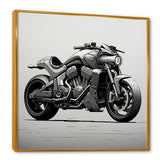 Minimalist Roadster - Motorcycle Canvas Wall Art