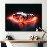 Neon Light Strips Roadster - Classic Cars Canvas Wall Art