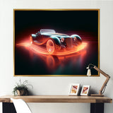 Neon Light Strips Roadster - Classic Cars Canvas Wall Art
