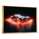 Neon Light Strips Roadster - Classic Cars Canvas Wall Art
