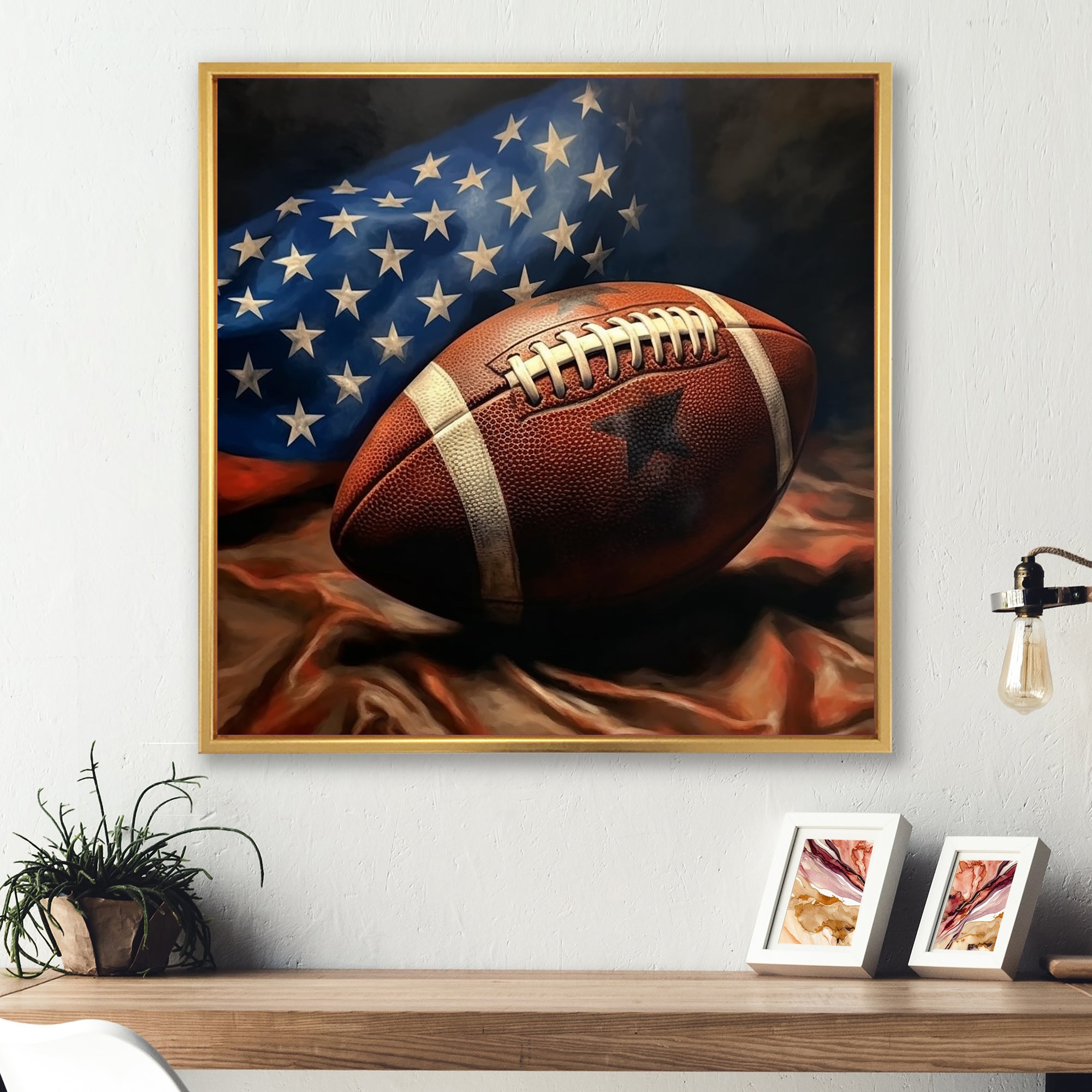 Patriot USA Football Ballon - NFL Canvas Wall Art