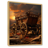 Old American Cart In Texas Horizon - Old American Cart Canvas Wall Art