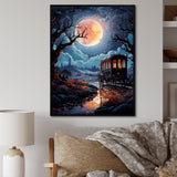 A Fantasy Gothic Old Cart - Old American Cart Canvas Wall Art