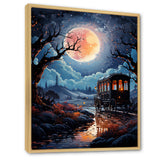 A Fantasy Gothic Old Cart - Old American Cart Canvas Wall Art