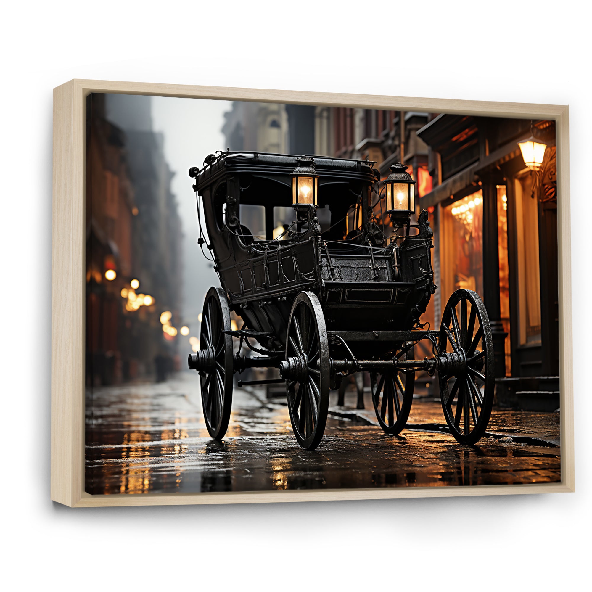 A Romantic Gothic Old Cart - Old American Cart Canvas Wall Art