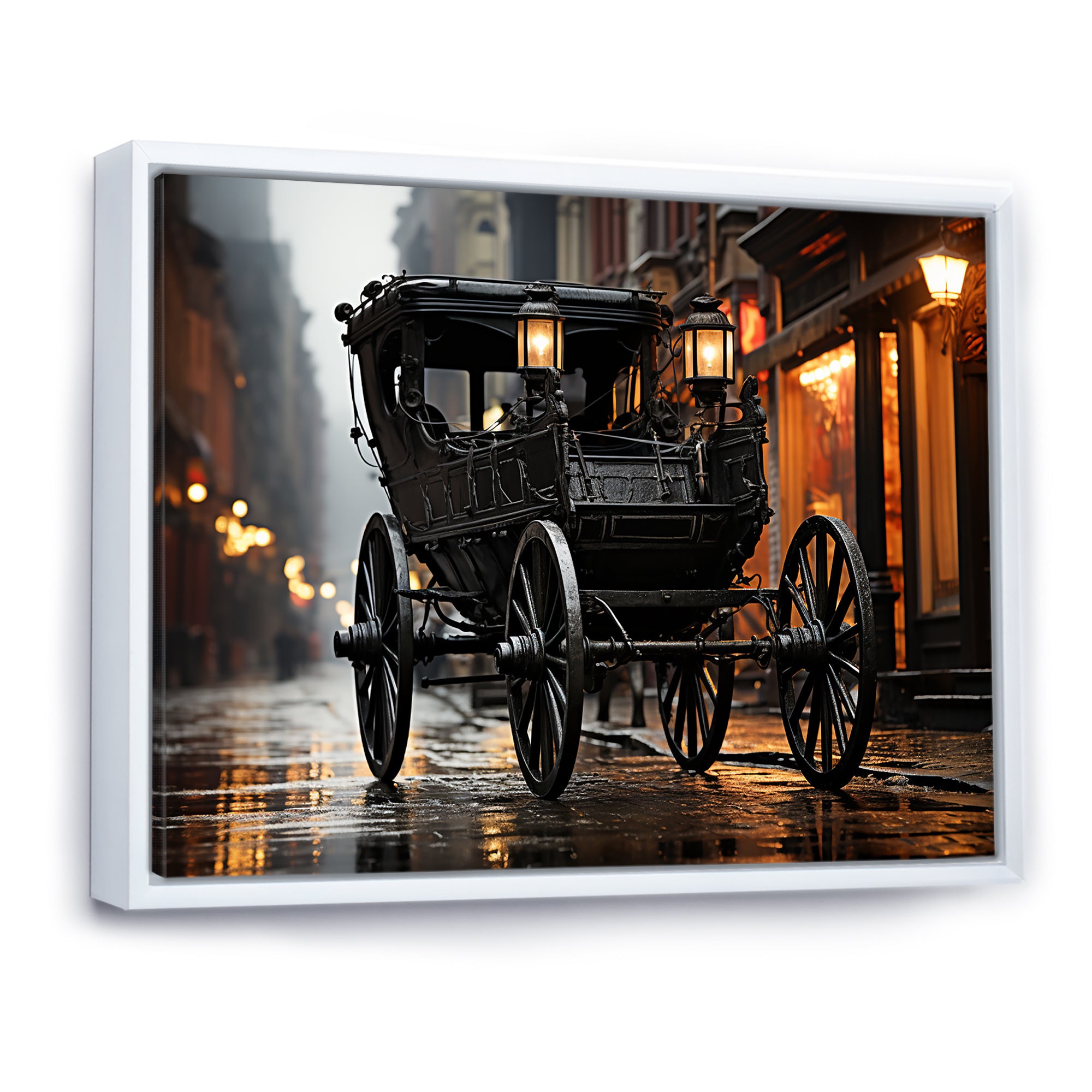 A Romantic Gothic Old Cart - Old American Cart Canvas Wall Art