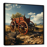 Old American Cart In Usa - Old American Cart Canvas Wall Art
