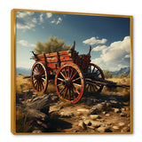 Old American Cart In Usa - Old American Cart Canvas Wall Art