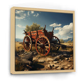 Old American Cart In Usa - Old American Cart Canvas Wall Art