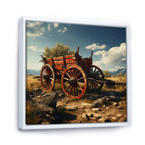 Old American Cart In Usa - Old American Cart Canvas Wall Art