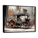 Street Art Vintage Carriage Cart - Old American Cart Canvas Wall Art