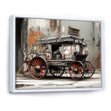 Street Art Vintage Carriage Cart - Old American Cart Canvas Wall Art