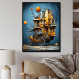 Surrealism Carriage Cart House Transportation - Old American Cart Canvas Wall Art