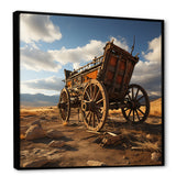 Old Western Carriage Cart In Usa - Old American Cart Canvas Wall Art
