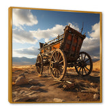 Old Western Carriage Cart In Usa - Old American Cart Canvas Wall Art