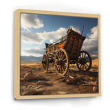 Old Western Carriage Cart In Usa - Old American Cart Canvas Wall Art