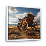 Old Western Carriage Cart In Usa - Old American Cart Canvas Wall Art