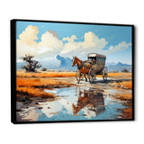 Old Western Wagon In Nevada I - Old American Cart Canvas Wall Art
