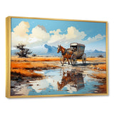 Old Western Wagon In Nevada I - Old American Cart Canvas Wall Art