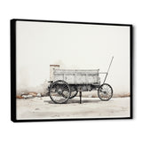 Minimalist Utility Western Carriage Cart - Old American Cart Canvas Wall Art