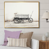 Minimalist Utility Western Carriage Cart - Old American Cart Canvas Wall Art