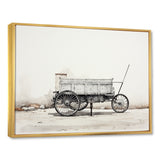 Minimalist Utility Western Carriage Cart - Old American Cart Canvas Wall Art