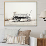 Minimalist Utility Western Carriage Cart - Old American Cart Canvas Wall Art