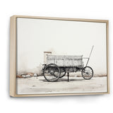 Minimalist Utility Western Carriage Cart - Old American Cart Canvas Wall Art