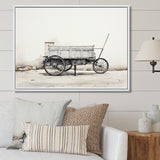 Minimalist Utility Western Carriage Cart - Old American Cart Canvas Wall Art