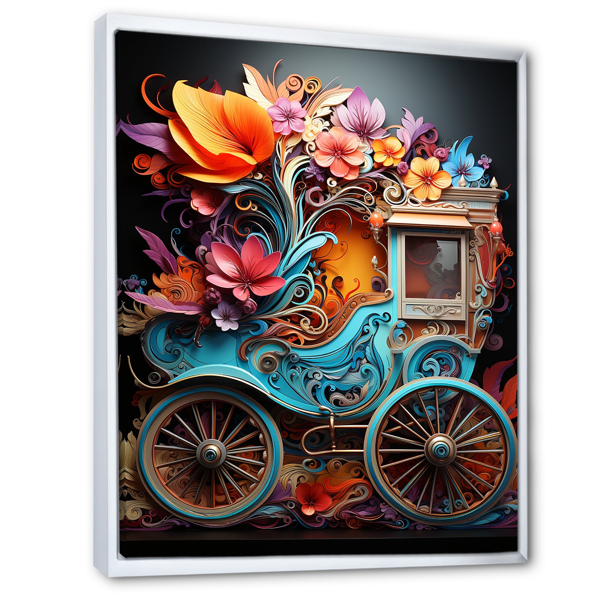 Pop Art Cart Retro - Old American Cart Canvas Wall Art