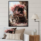 Romantic Wedding Cart Journey - Old American Cart Canvas Wall Art