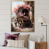 Romantic Wedding Cart Journey - Old American Cart Canvas Wall Art
