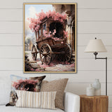 Romantic Wedding Cart Journey - Old American Cart Canvas Wall Art