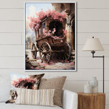 Romantic Wedding Cart Journey - Old American Cart Canvas Wall Art