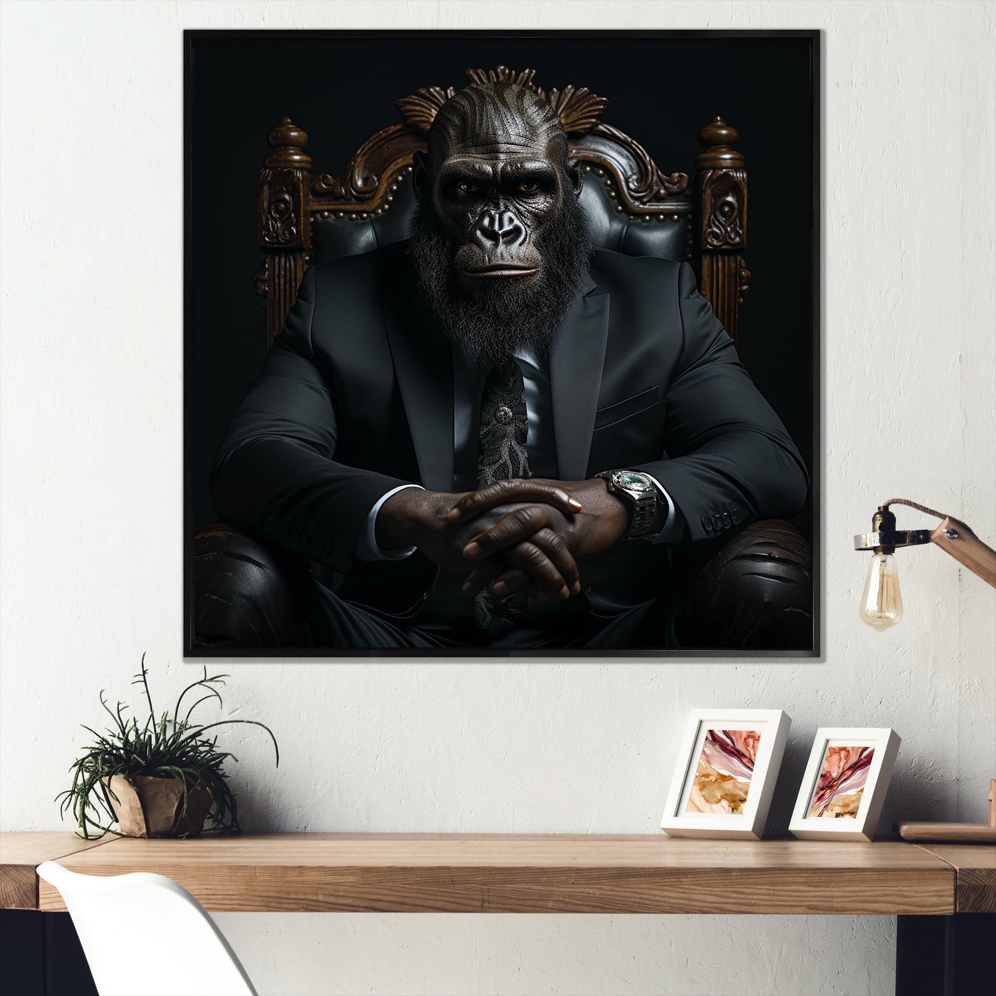 Business Apes In Suit - Orangutan Wall Decor