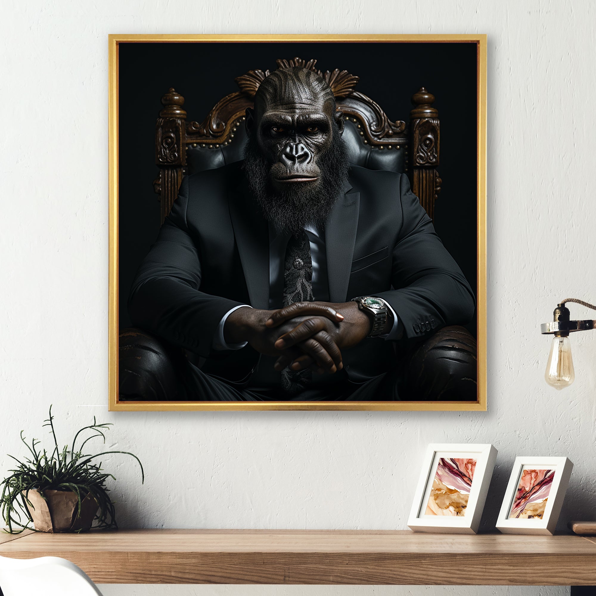 Business Apes In Suit - Orangutan Wall Decor