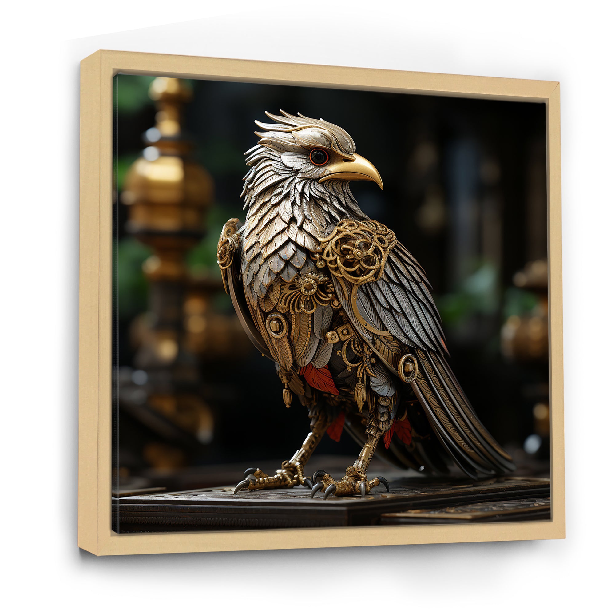 Gold Whimsical Baroque Bird - Bird Wall Decor