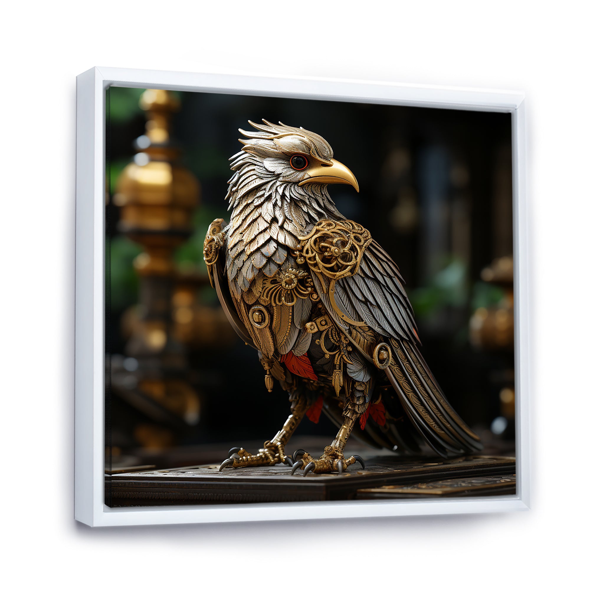 Gold Whimsical Baroque Bird - Bird Wall Decor