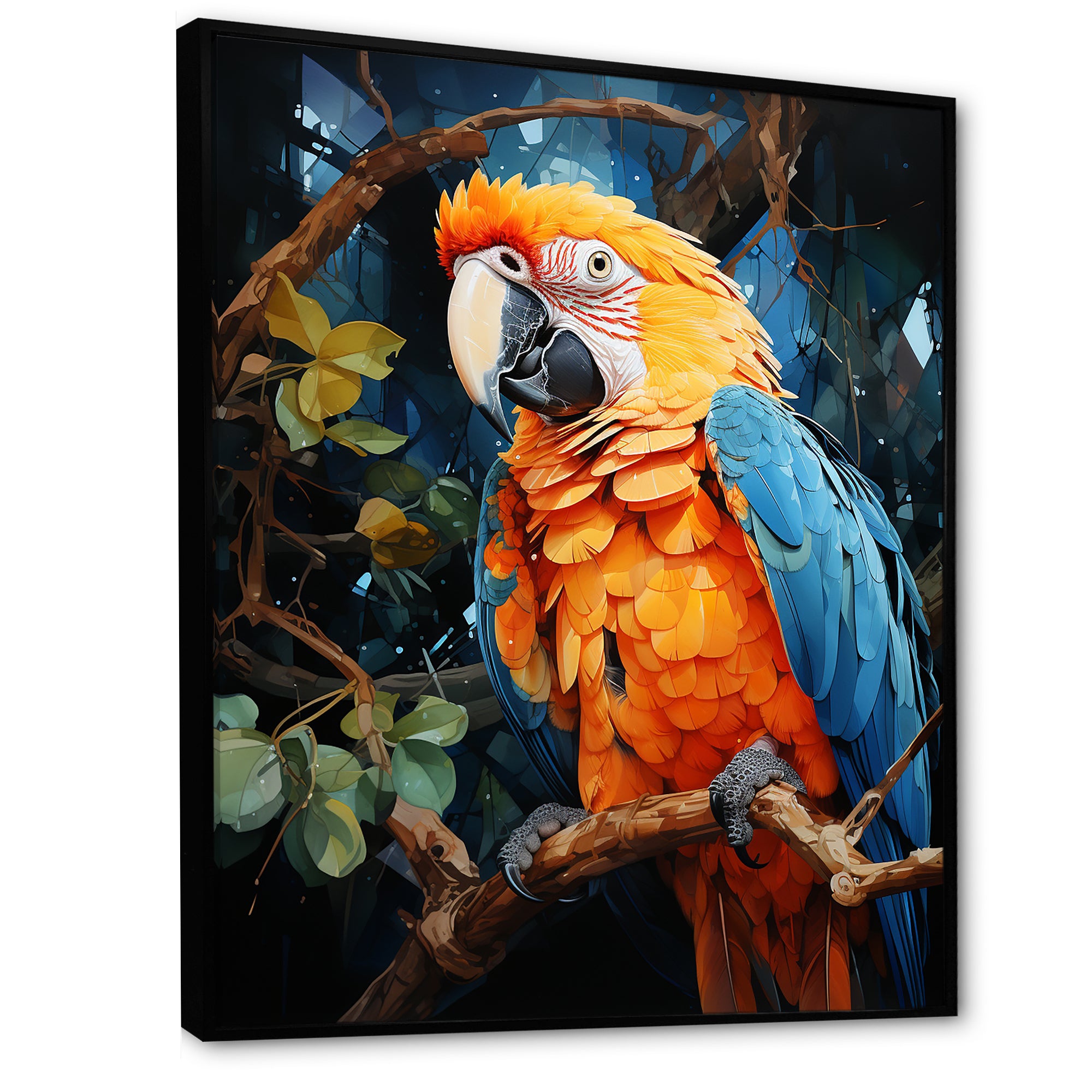 Yellow And Blue Parrot Paradise - Parrot Wall Art Prints