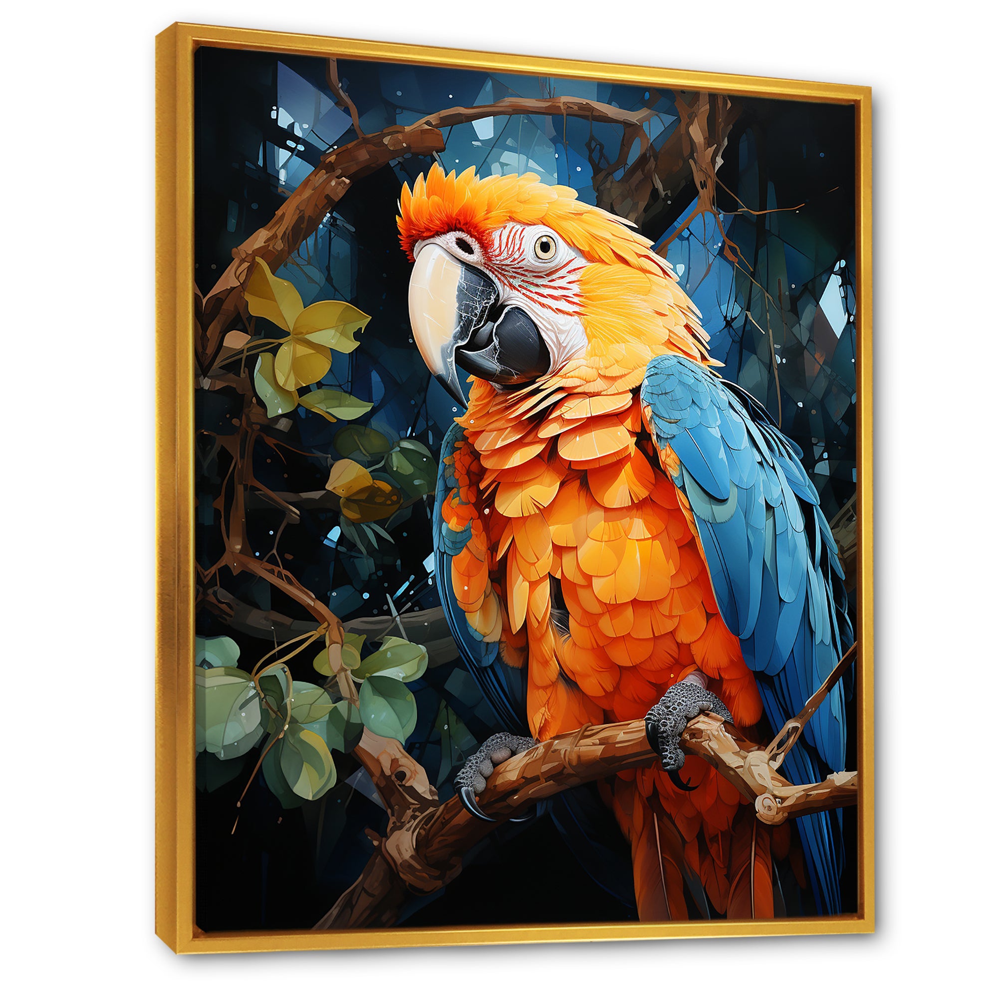 Yellow And Blue Parrot Paradise - Parrot Wall Art Prints