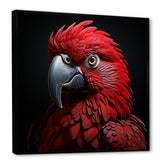 Crimson Elegance Tropical Parrot - Parrot Canvas Wall Art
