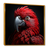 Crimson Elegance Tropical Parrot - Parrot Canvas Wall Art
