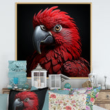 Crimson Elegance Tropical Parrot - Parrot Canvas Wall Art