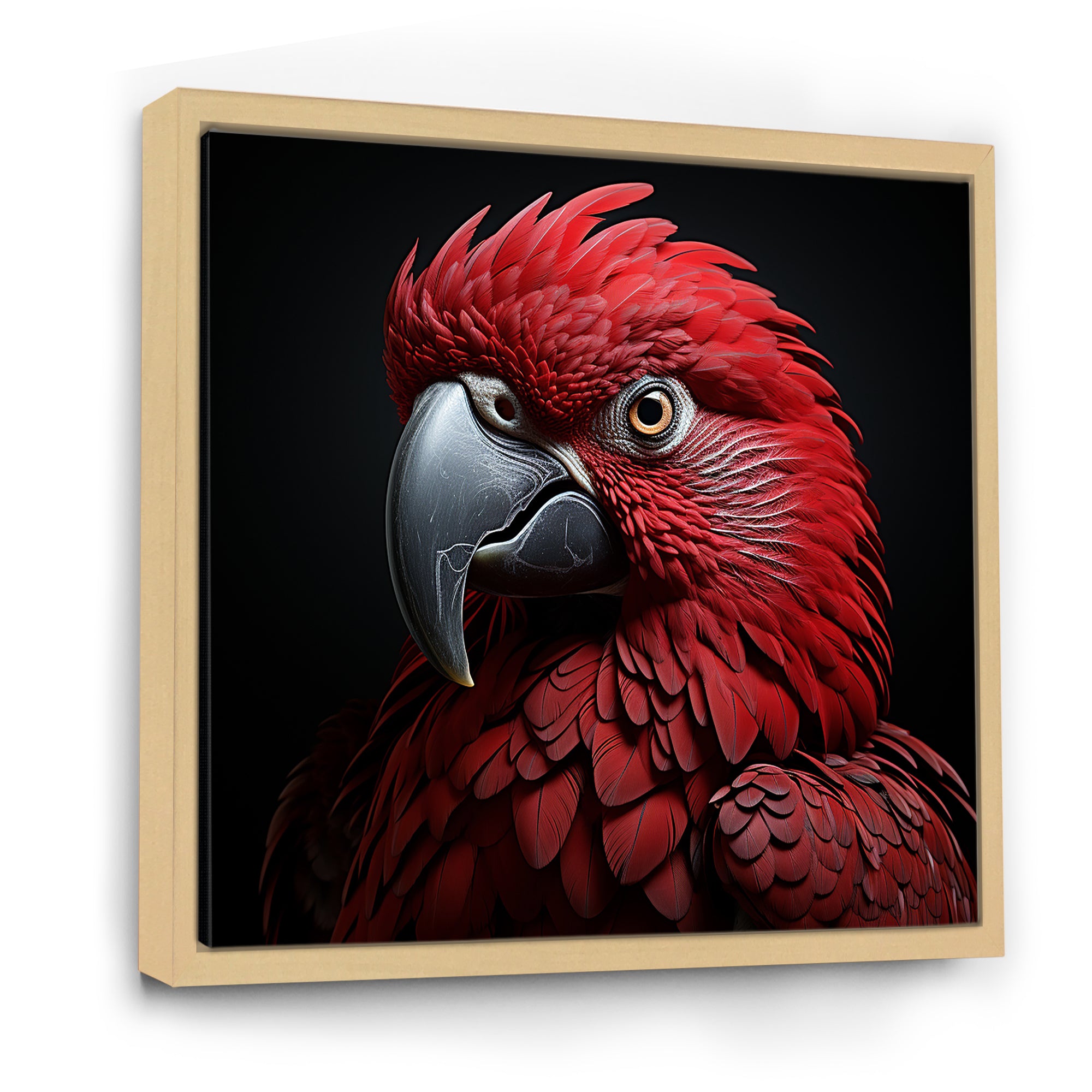 Crimson Elegance Tropical Parrot - Parrot Canvas Wall Art
