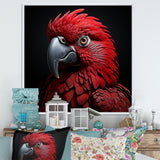 Crimson Elegance Tropical Parrot - Parrot Canvas Wall Art