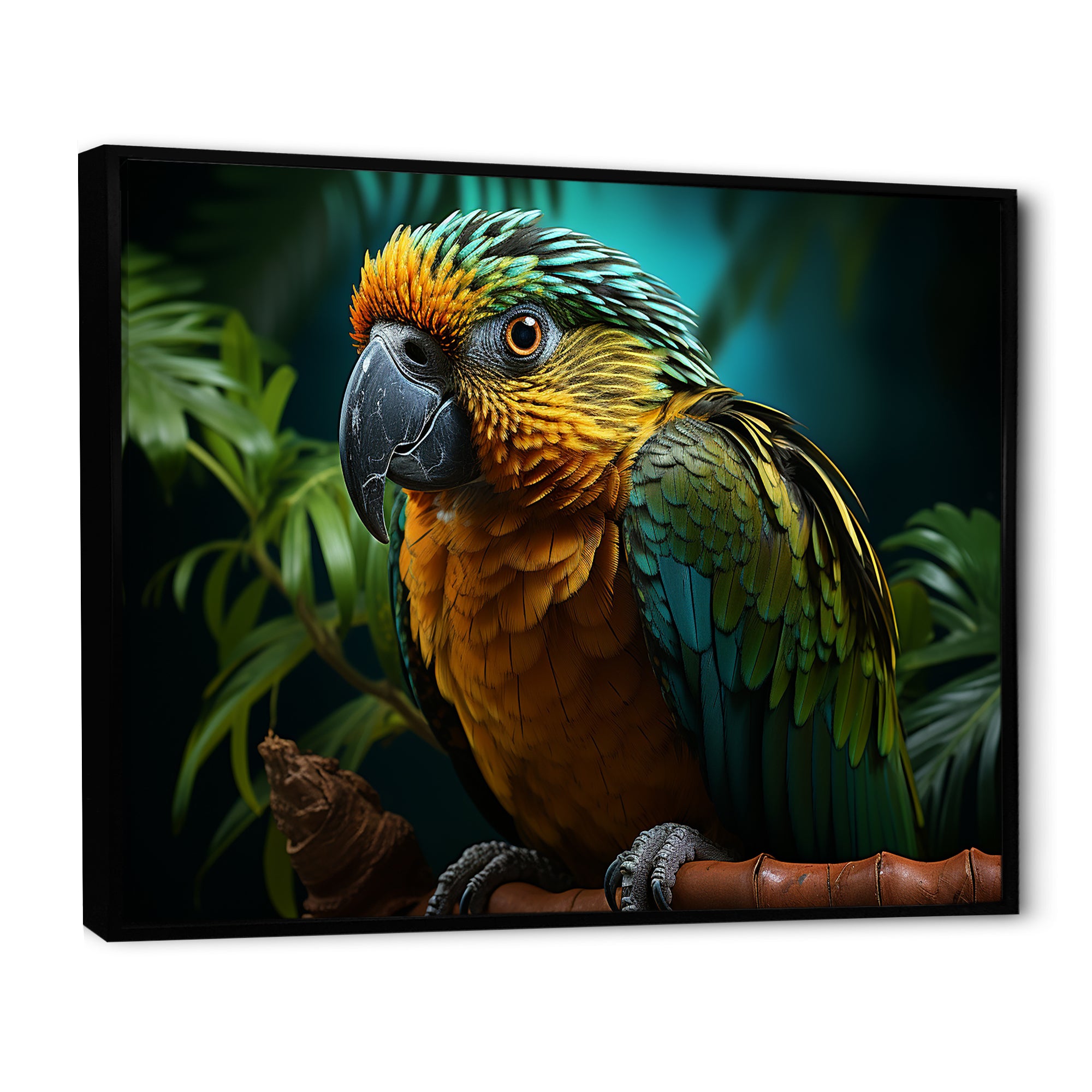 Parrots Emerald Magical Melodies - Parrot Wall Art Prints