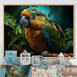 Parrots Emerald Magical Melodies - Parrot Wall Art Prints